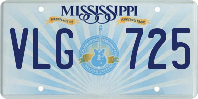 MS license plate VLG725