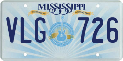 MS license plate VLG726