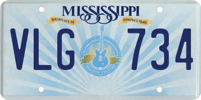 MS license plate VLG734