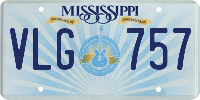 MS license plate VLG757