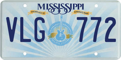 MS license plate VLG772