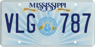 MS license plate VLG787