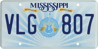 MS license plate VLG807