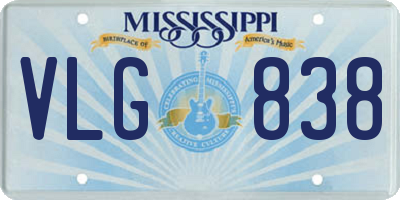 MS license plate VLG838