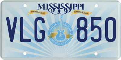 MS license plate VLG850