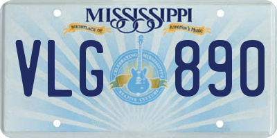 MS license plate VLG890