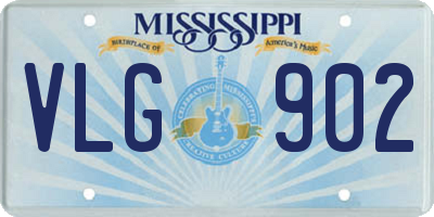 MS license plate VLG902