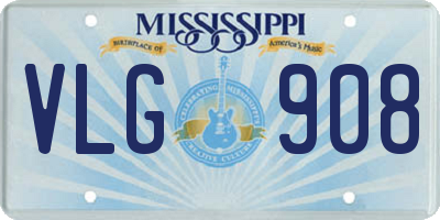 MS license plate VLG908