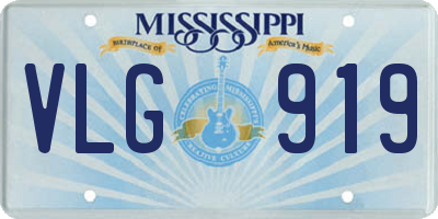 MS license plate VLG919