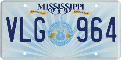 MS license plate VLG964