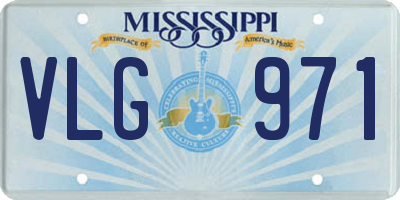 MS license plate VLG971