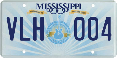 MS license plate VLH004