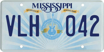 MS license plate VLH042