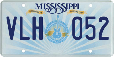 MS license plate VLH052