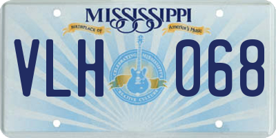 MS license plate VLH068