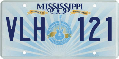 MS license plate VLH121