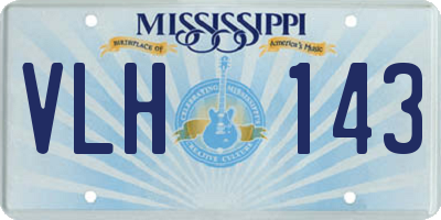 MS license plate VLH143