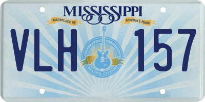 MS license plate VLH157