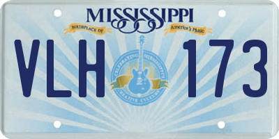 MS license plate VLH173