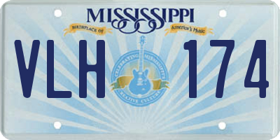 MS license plate VLH174