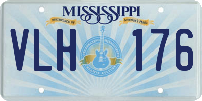 MS license plate VLH176