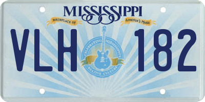 MS license plate VLH182