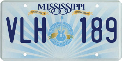 MS license plate VLH189