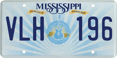 MS license plate VLH196