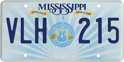 MS license plate VLH215