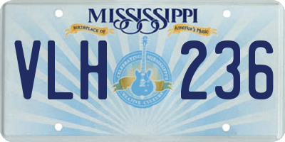 MS license plate VLH236