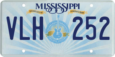 MS license plate VLH252