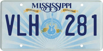 MS license plate VLH281