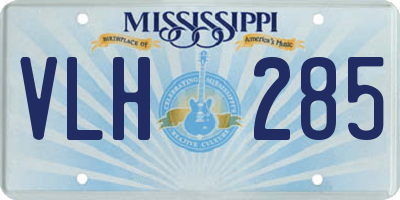 MS license plate VLH285