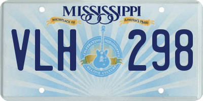 MS license plate VLH298