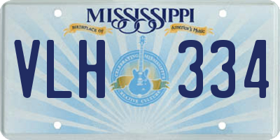 MS license plate VLH334
