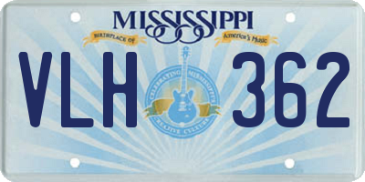 MS license plate VLH362