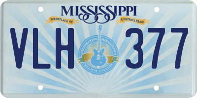 MS license plate VLH377