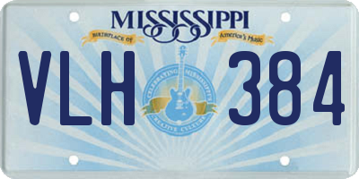 MS license plate VLH384