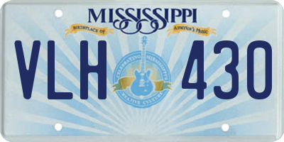 MS license plate VLH430