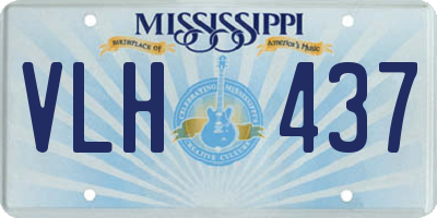 MS license plate VLH437