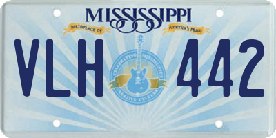 MS license plate VLH442