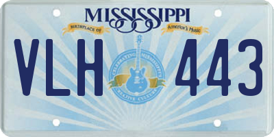 MS license plate VLH443