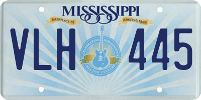 MS license plate VLH445