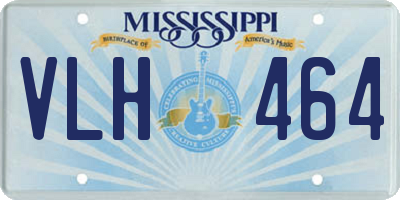 MS license plate VLH464