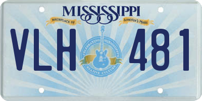 MS license plate VLH481