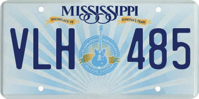 MS license plate VLH485