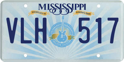 MS license plate VLH517