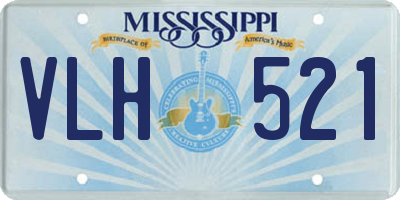 MS license plate VLH521