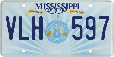 MS license plate VLH597