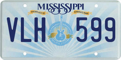 MS license plate VLH599